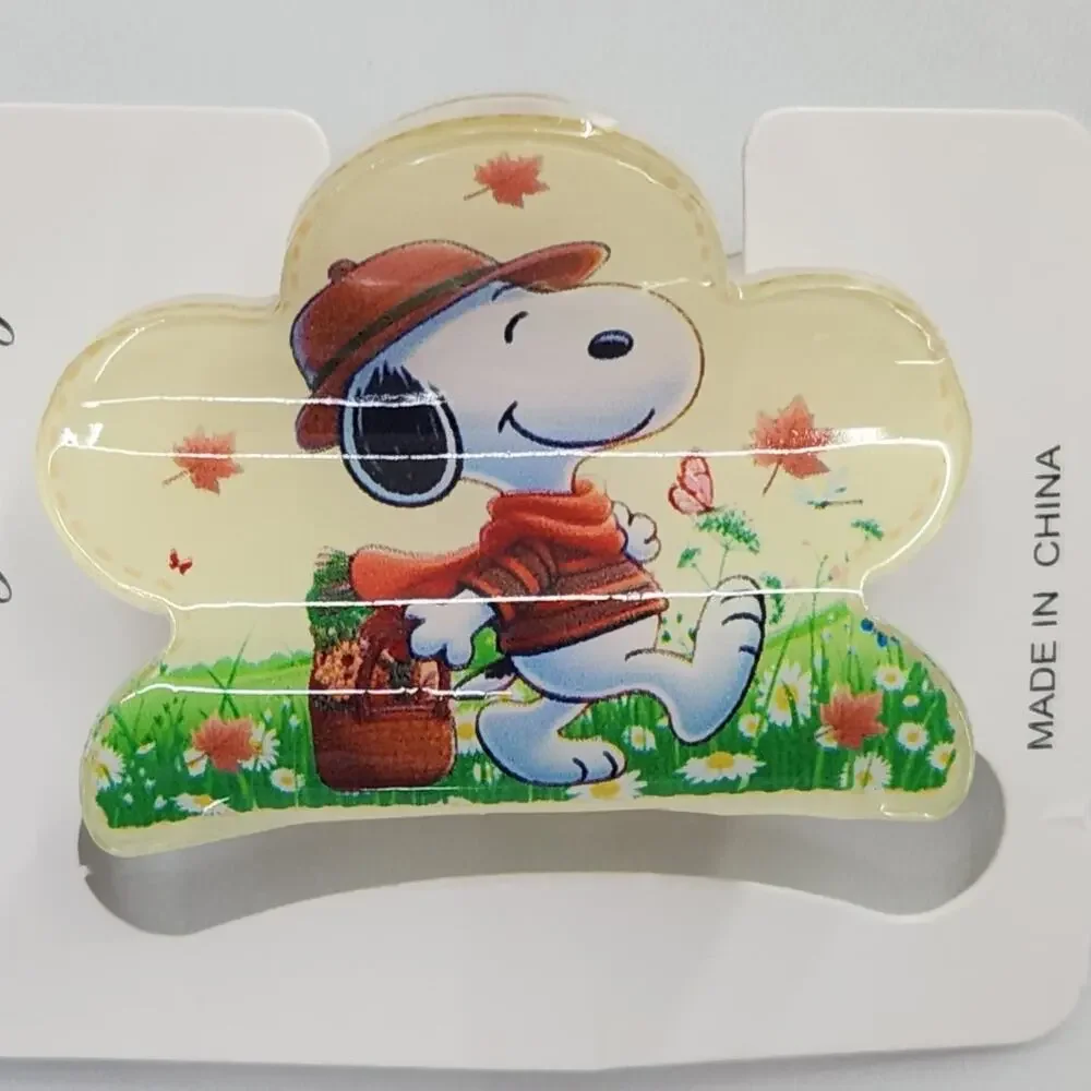 Pair of Snoopy Claw Clips Hair clips Charlie Brown Character Snoopy Fall Leaves
